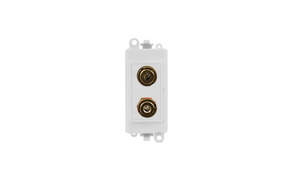 Click Gridpro Loudspeaker Twin Outlet Module Polar White