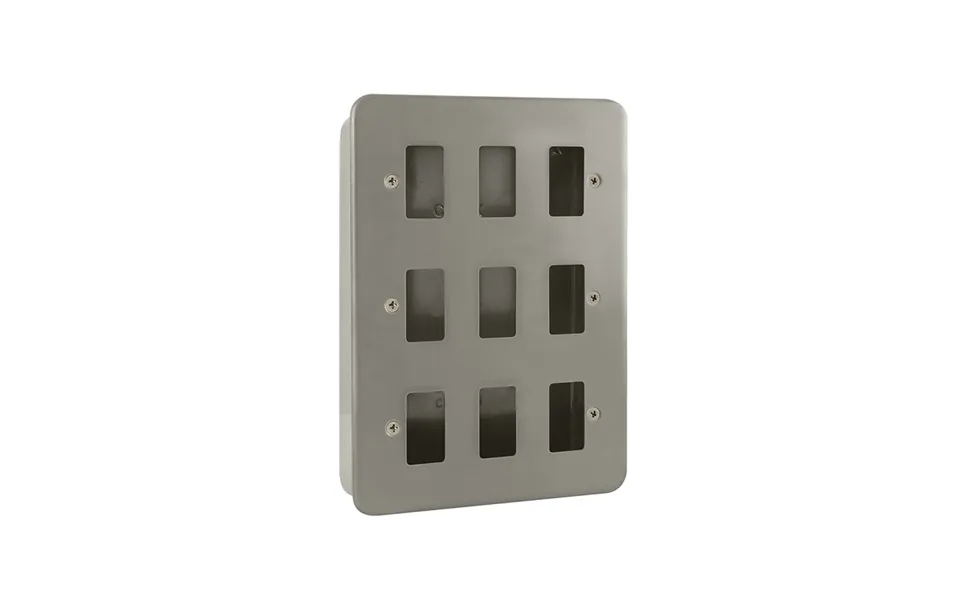 Click Gridpro Metal Clad 9 Gang Frontplate With Back Box No Knockouts