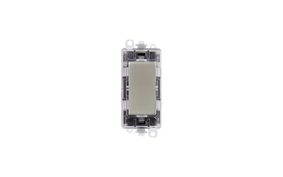 Click Gridpro Pearl Nickel Transparent Illuminated Blank Module Insert Green Led