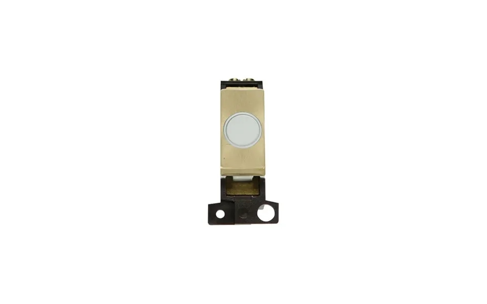 Click Minigrid 20a Ingot Flex Outlet Module Satin Brass Insert White