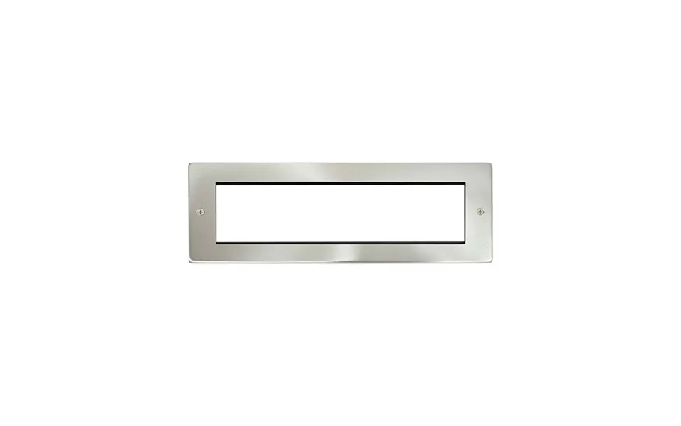 Click New Media Brushed Stainless 8 Module Small Unfurnished Front Plate With York