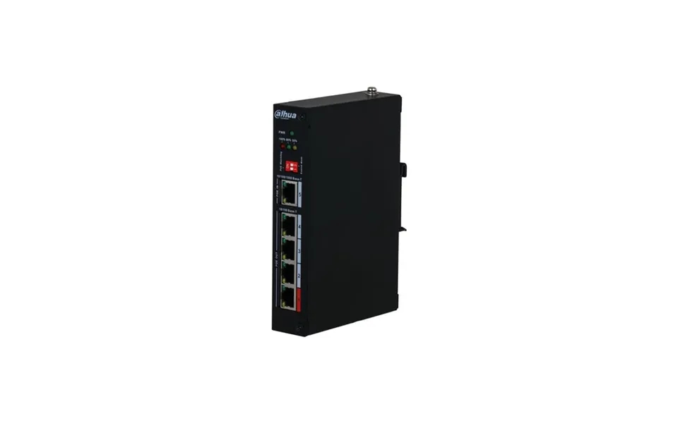 Dahua 5-port Poe Extender 4 Out 1 In Din Module