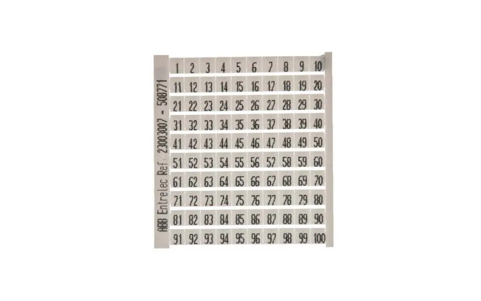 Entrelec Marker Card 6mm Spacing Blank