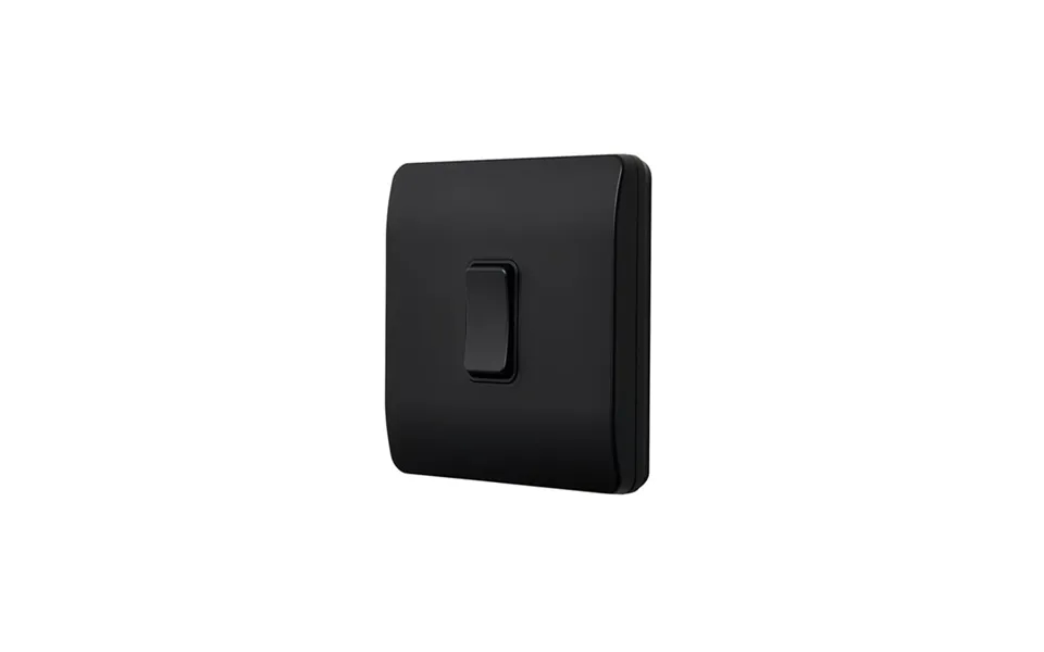 Forum 1 Gang Black Slimline Cover With Black Switch Dimmable