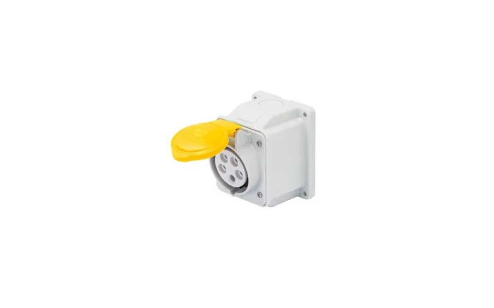 Gewiss 10 Deg. Angle Surface Mounting Socket Ip44 16a 2p E 110v Yellow