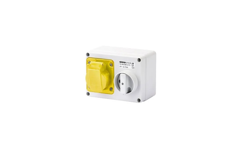 Gewiss Fixed Interlocked Socket Ip44 16a 2p E 110v Yellow