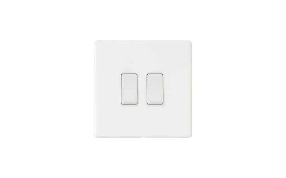Hamilton Hartland G2 2g 20ax 2 Way Rocker Intermediate Plate Switch Matt White Insert White