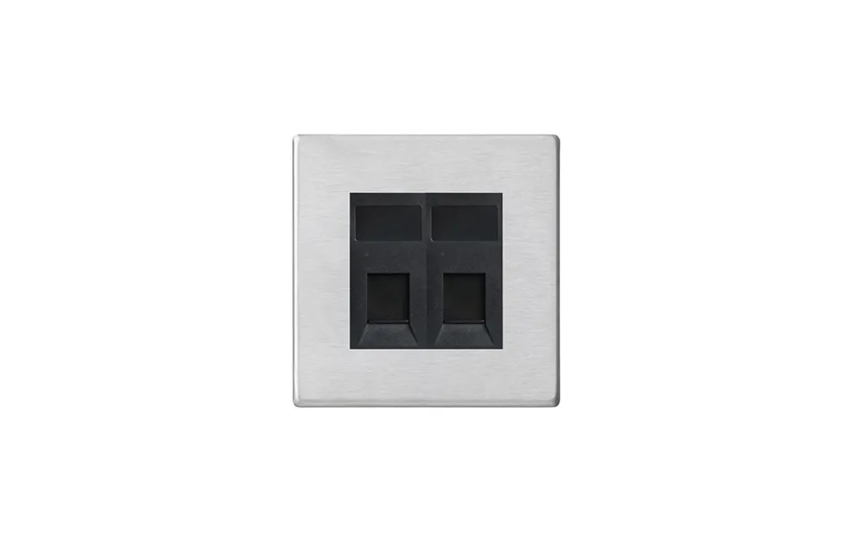 Hamilton Hartland G2 2g Rj45 Cat5e Unshielded Satin Steel Insert Black