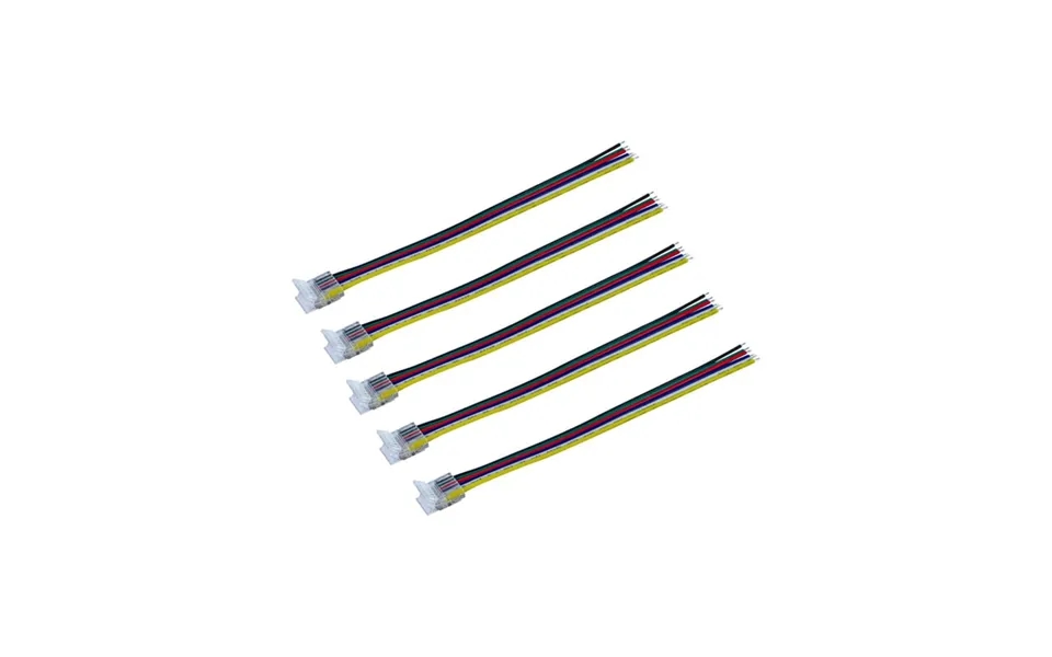 Integral Connector To 150mm Wire Pack Of 5 For Ip20 12mm Width Rgb Cct Strip