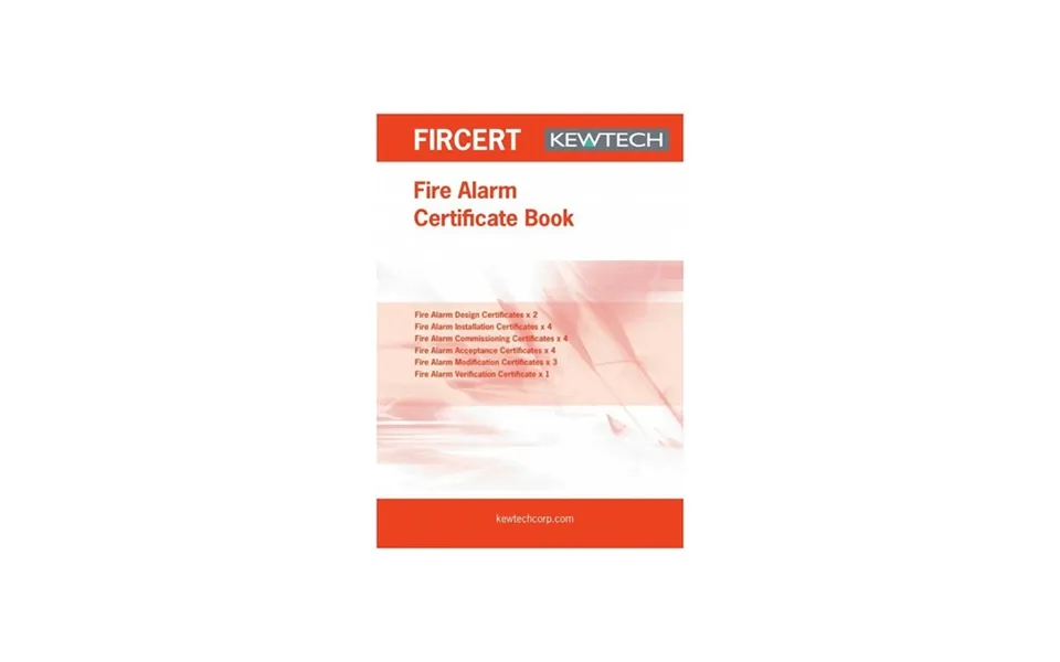 Kewtech Fire Installation Certificate Book