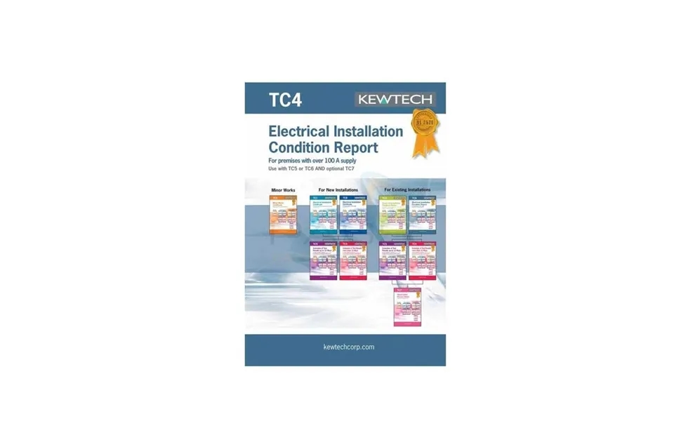 Kewtech Tc4 Condition Report Inspection Schedule Upto 100a