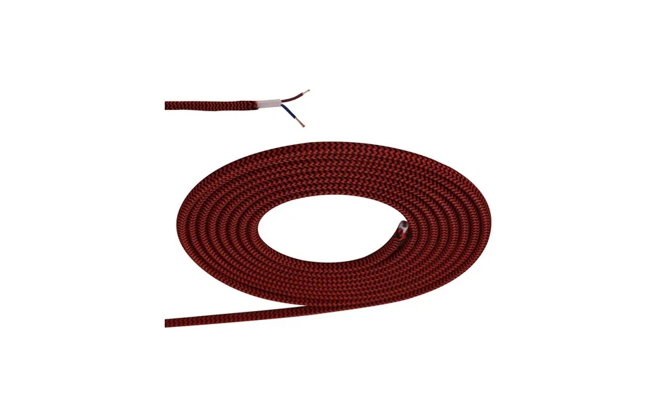 Luxuria Glorelle 1m Red & Black Wave Stripes Braided 2 Core 0