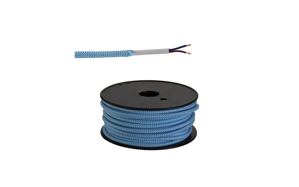 Luxuria Glorelle 25m Roll Blue & White Wave Stripes Braided 2 Core 0