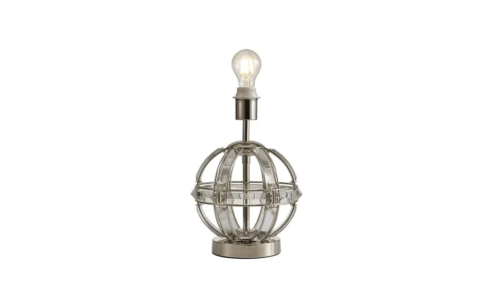 Luxuria Majorelle Round Table Lamp 1 Light E27 Polished Nickel
