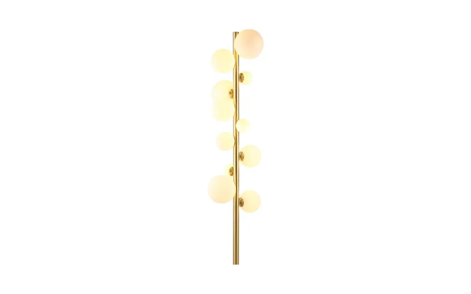 Luxuria Thorne Floor Lamp 11xg9 Satin Gold Opal Glass