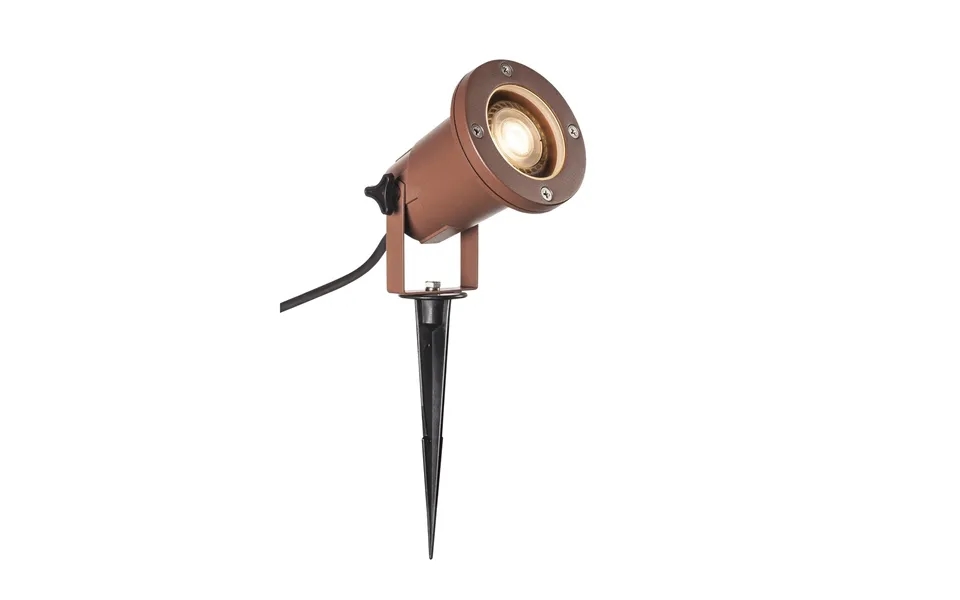 Slv Big Nautilus Gu10 Outdoor Ground Spike Luminaire Rust Coloured Ip65