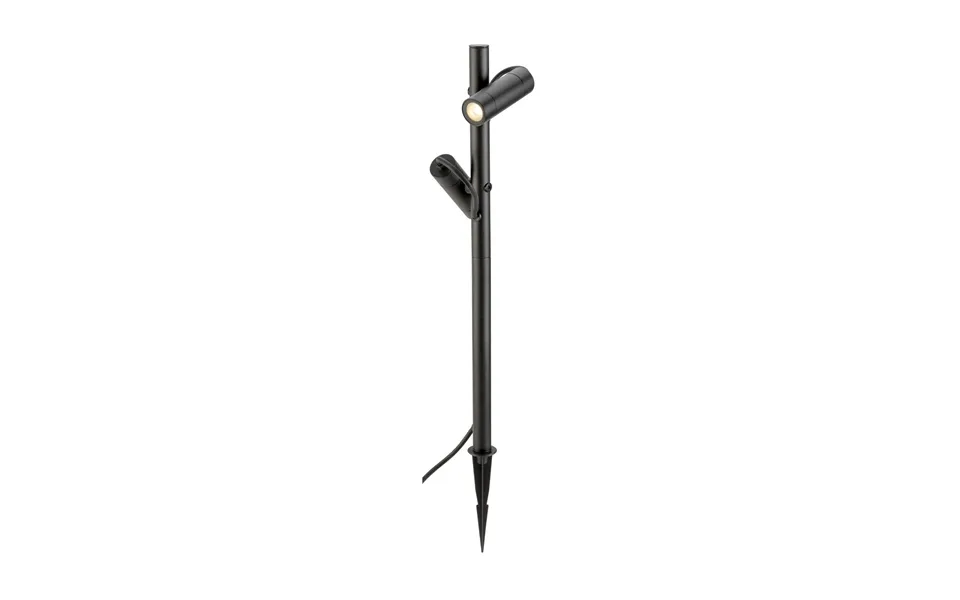 Slv Helia Slim Pole Double Led Outdoor Free-standing Light Black Ip65 3000k