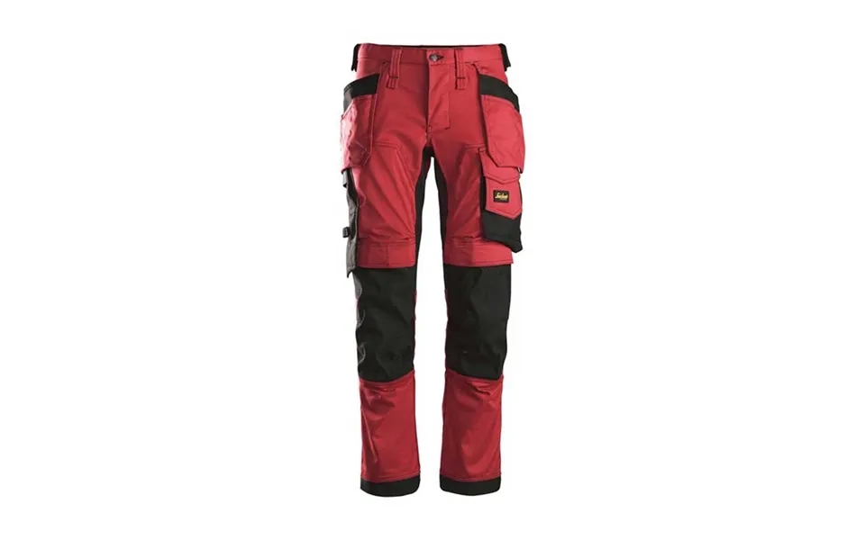 Snickers 6241 Trousers With Holster Pockets Aw Stretch Red Blk Size 96