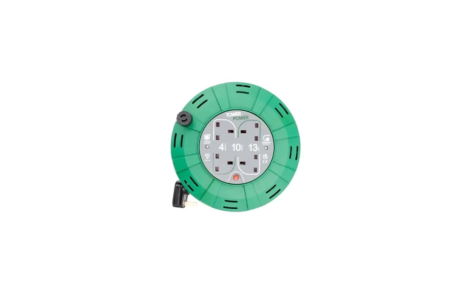 Tower 13a 4 Socket 10 Metre Cable Reel Cassette