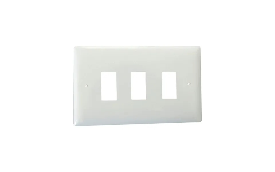 Varilight Power Grid Double Plate 3 Gang Plate Polar White Including Yoke