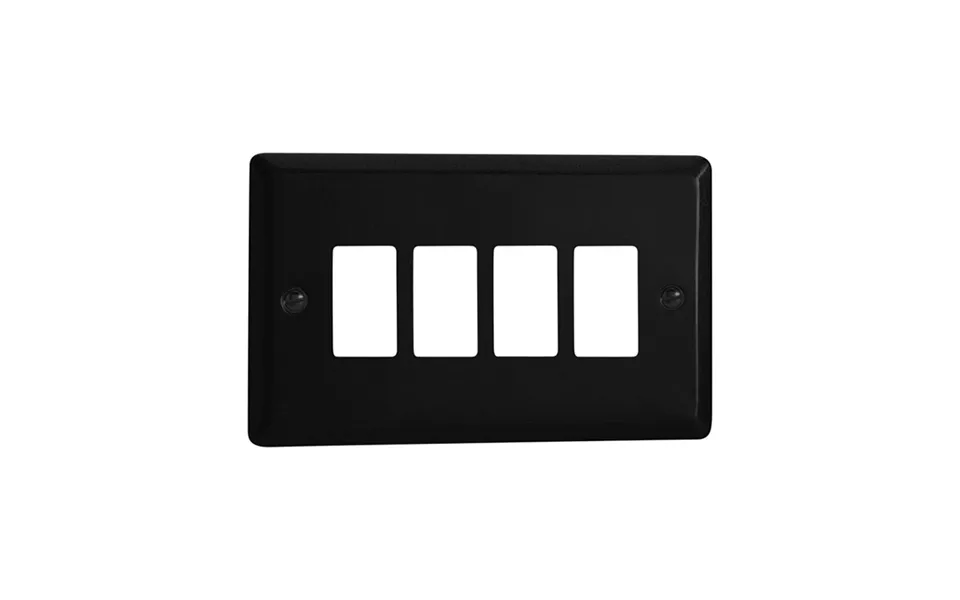 Varilight Urban 4g Plate Matt Black With York Twin Plate Standard Plate