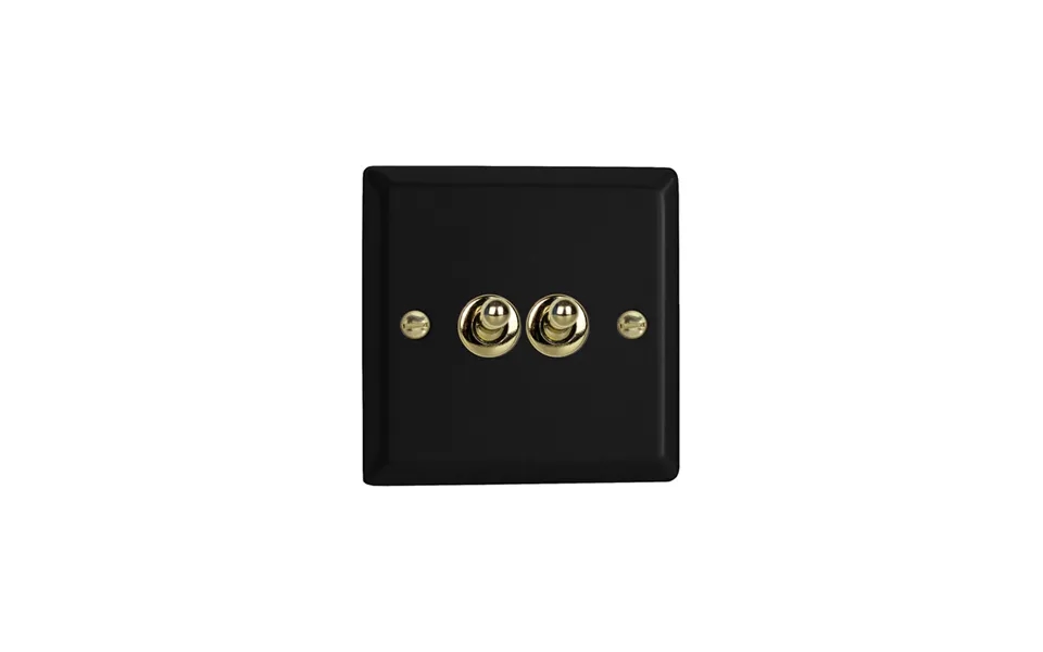 Varilight Vogue 2g 10a 1 And 2way Toggle Intermediate Switch Matt Black