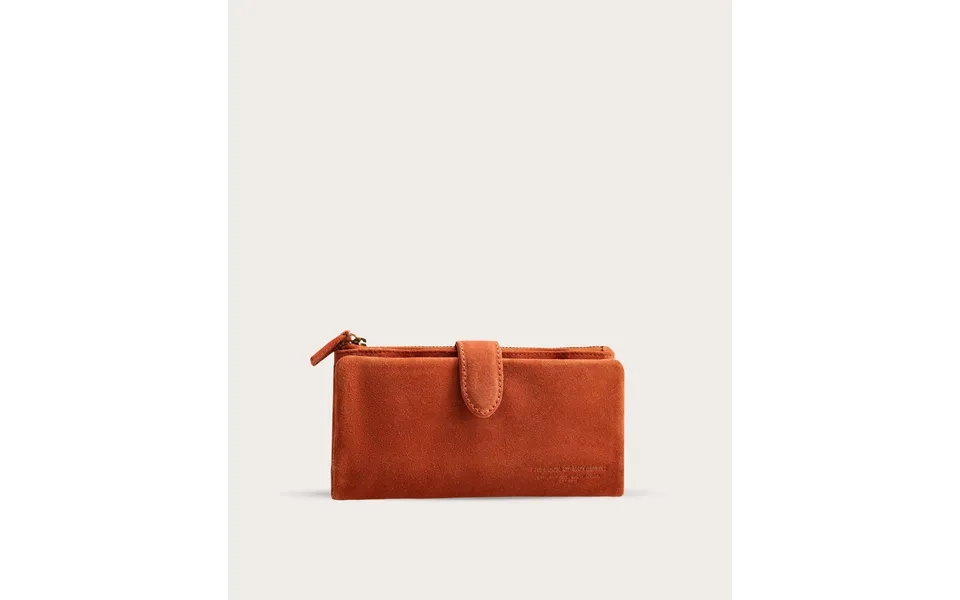 Ladies Clip Wallet - Rust Suede