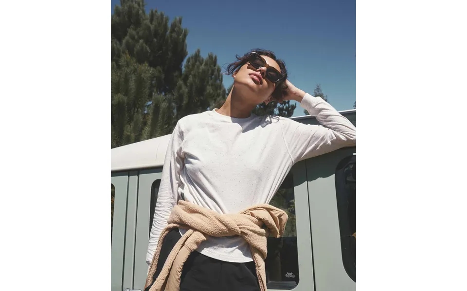 Ladies Outdoor Long Tee - Speckled Stone