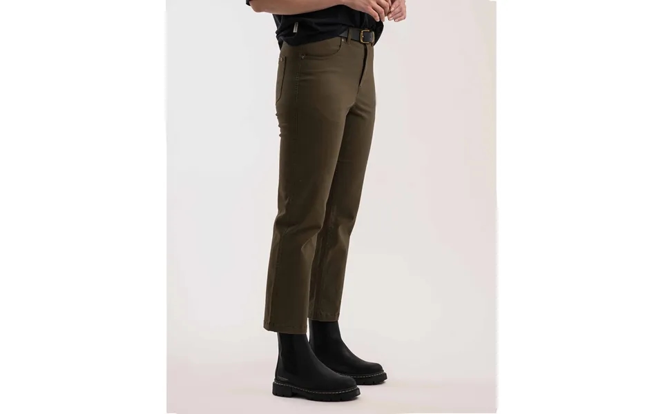 Ladies Regular Fit Trousers - Olive Green