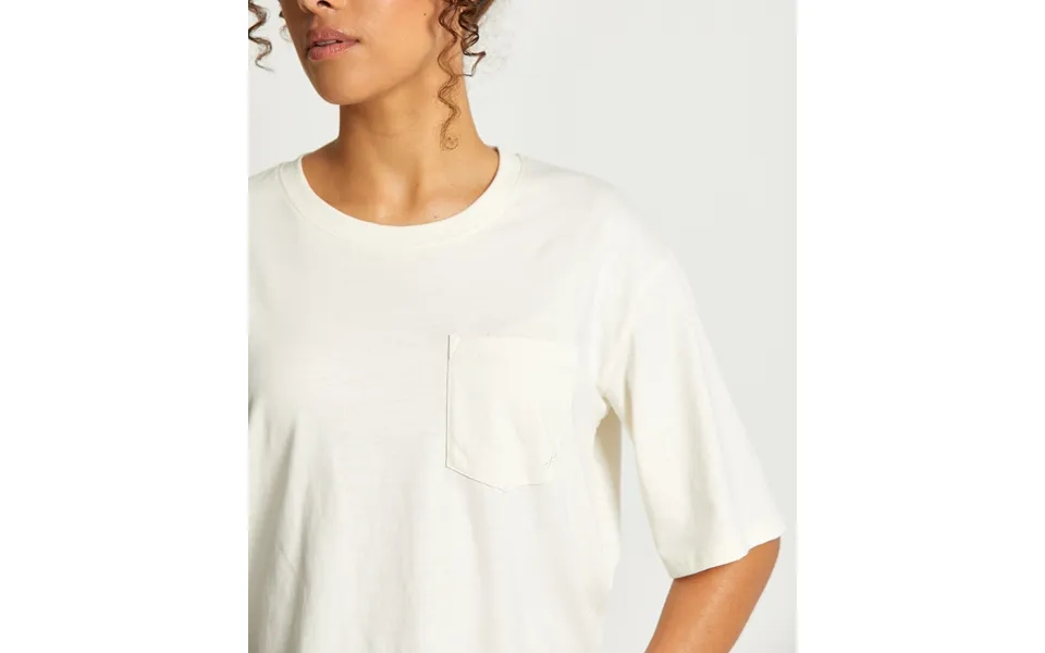 Ladies Standard Organic Cotton Pocket Tee - Coconut Milk