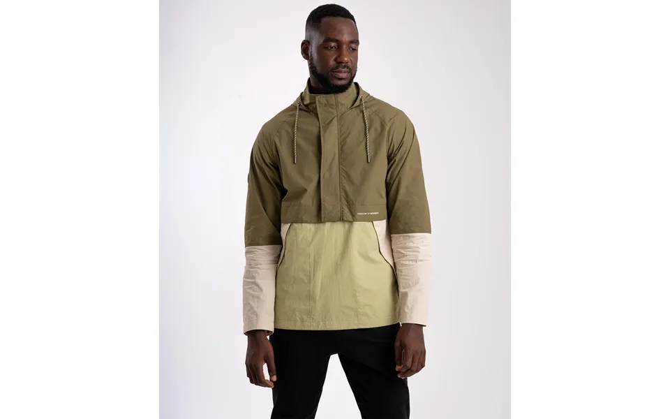 Mens Anorak - Green Colourblock