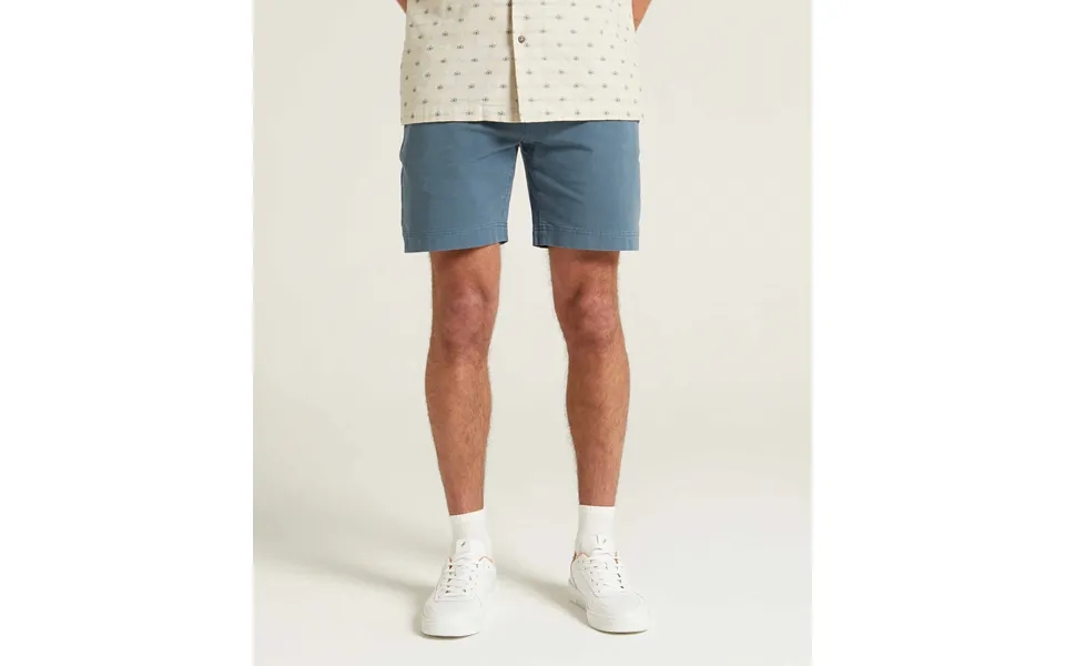 Mens Cotton Drawcord Shorts - Blue Steel