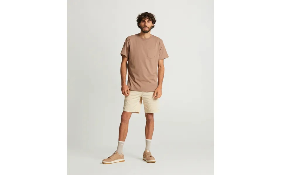 Mens Cotton Stretch Chino Shorts - Light Sand