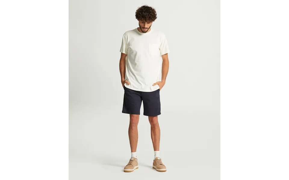 Mens Cotton Stretch Chino Shorts - Navy