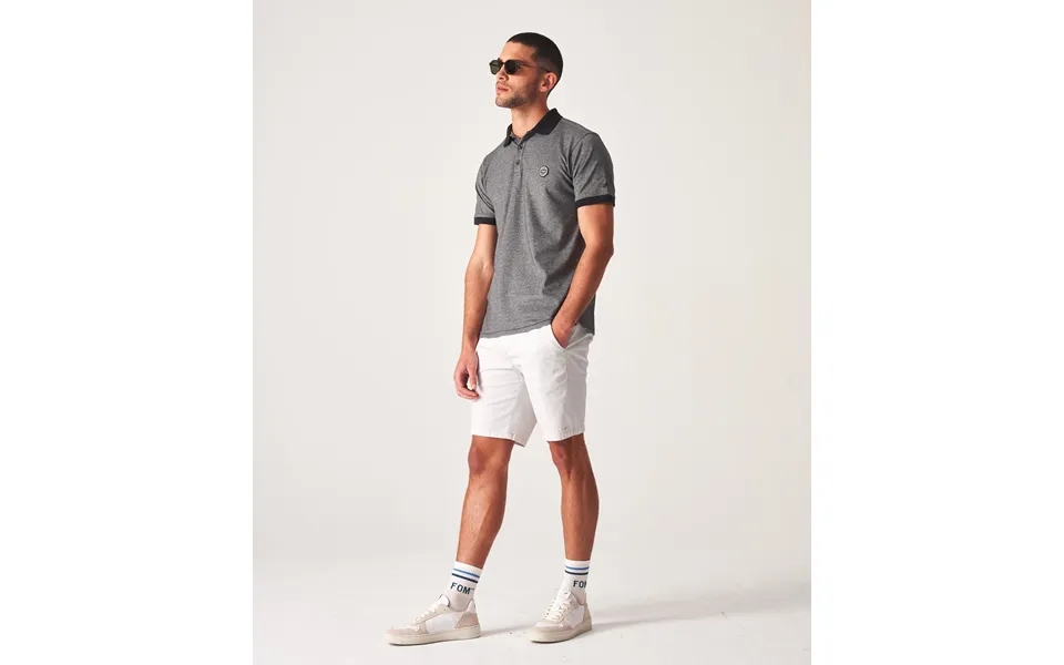 Mens Pique Golfer - Grey Melange