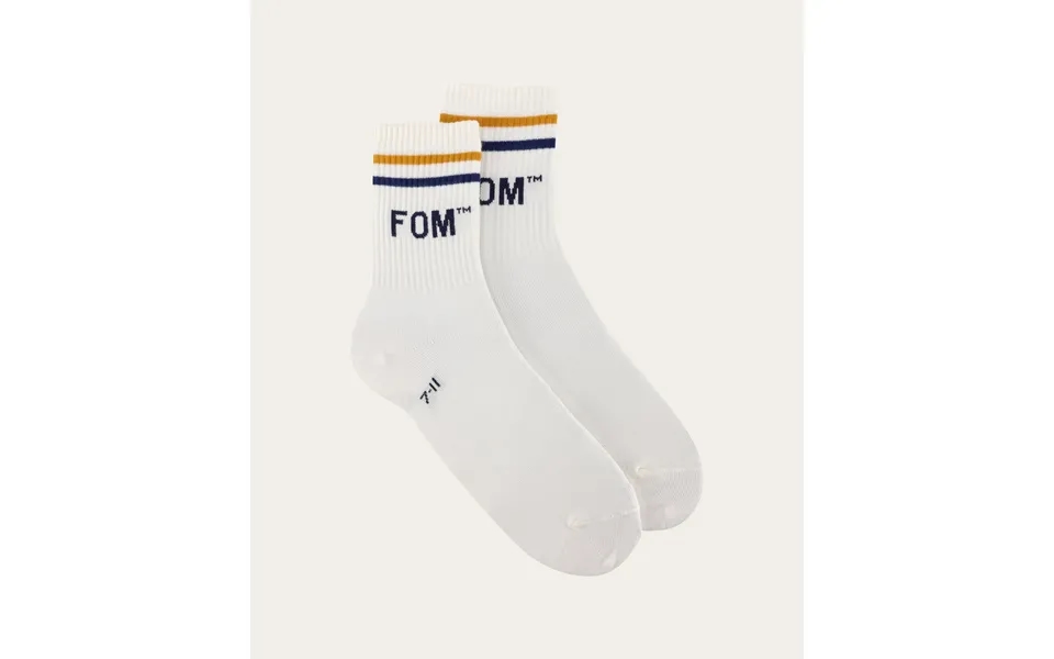 Socks Fom Active - Cream Gold & Navy Stripe Size 7-11