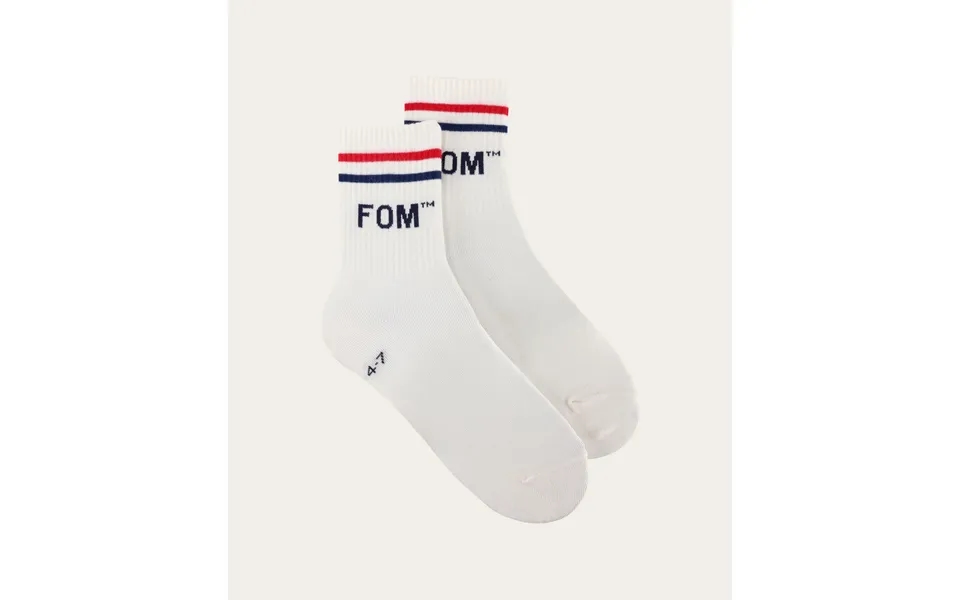 Socks Fom Active - Cream Red & Navy Stripe Size 4-7