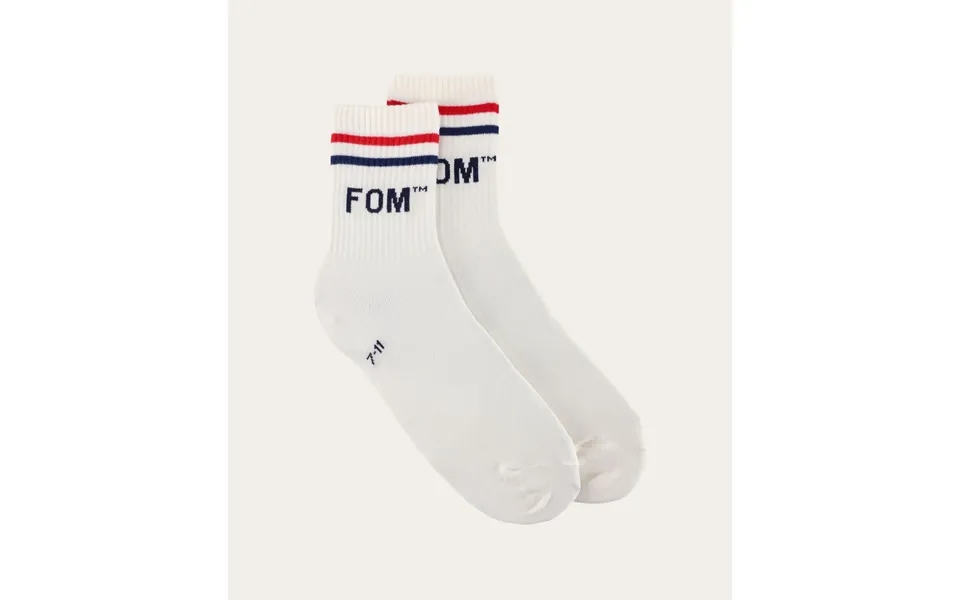 Socks Fom Active - Cream Red & Navy Stripe Size 7-11