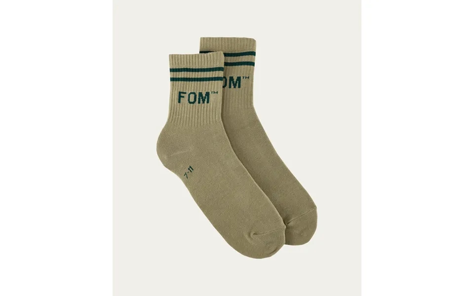 Socks Fom Active - Light Olive Khaki Stripe Size 7-11