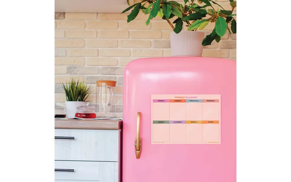 A4 Magnetic Rainbow Grid Weekly Planner Fridge Magnet Planner