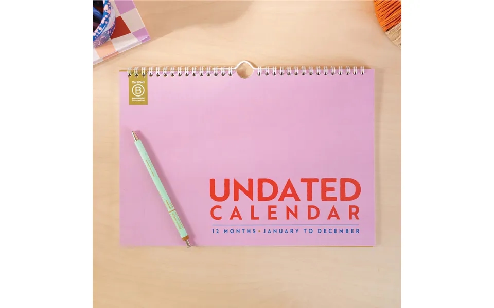 A4 Undated Monthly Calendar Colourburst Start Any Month