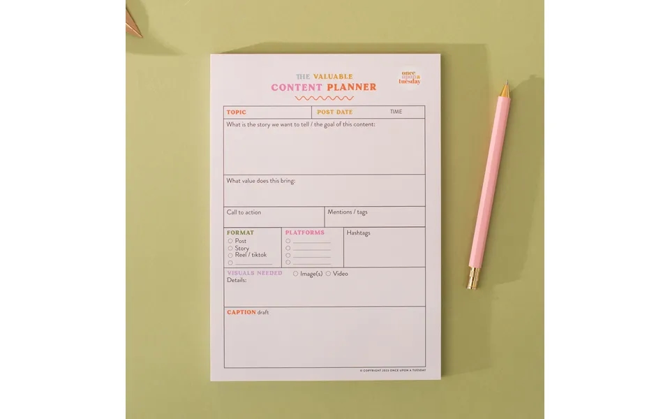 A5 Colourful Social Media Daily Planner Pad