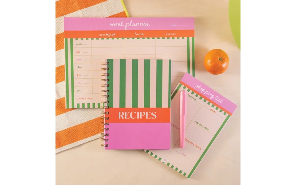 Cabana Stripe Recipe & Meal Prep Gift Set