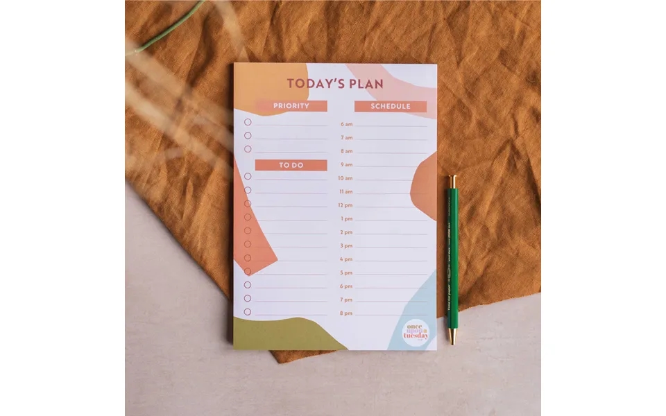 Daily Planner Pad A5 Boho Paper Shapes