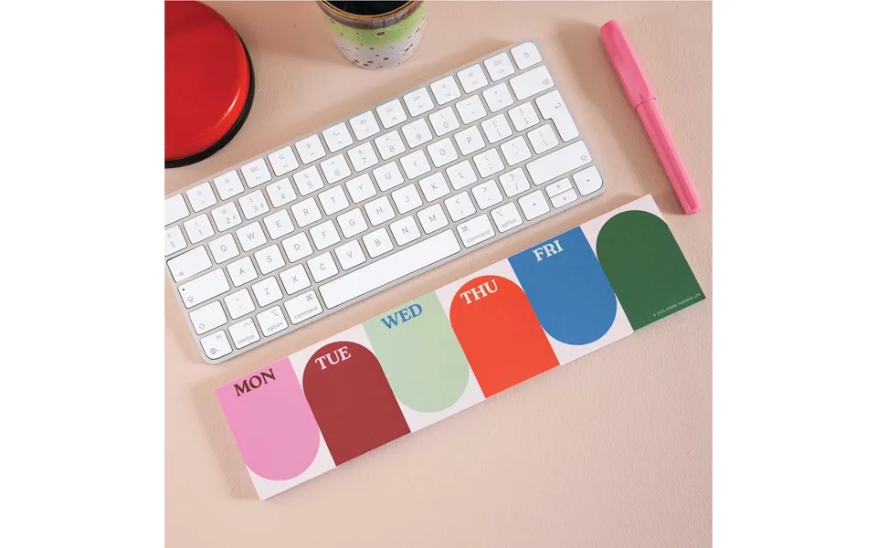 Keyboard Weekly Planner Pad Work Hard - Play Nice