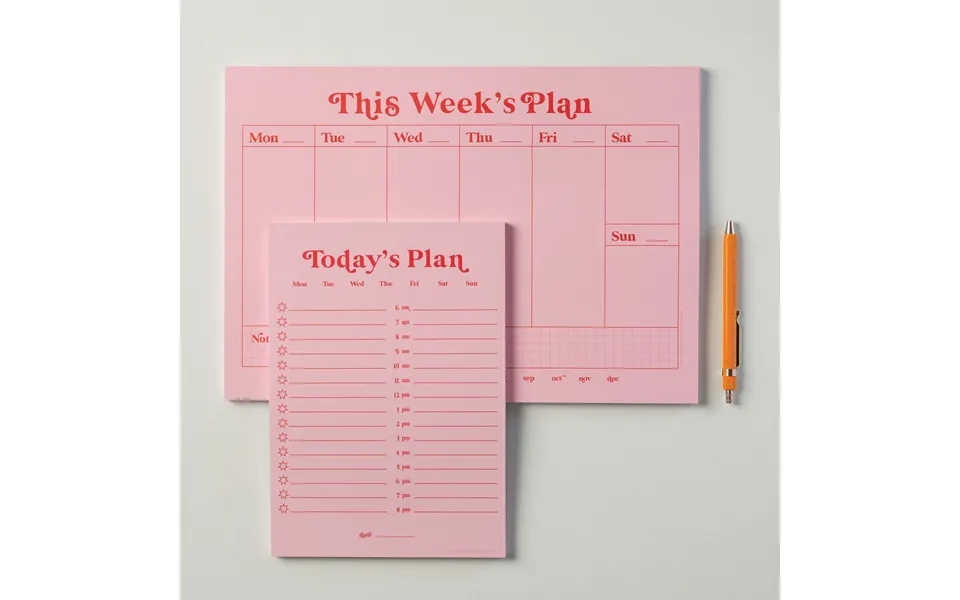 Pink And Red Planners Weekly And Daily