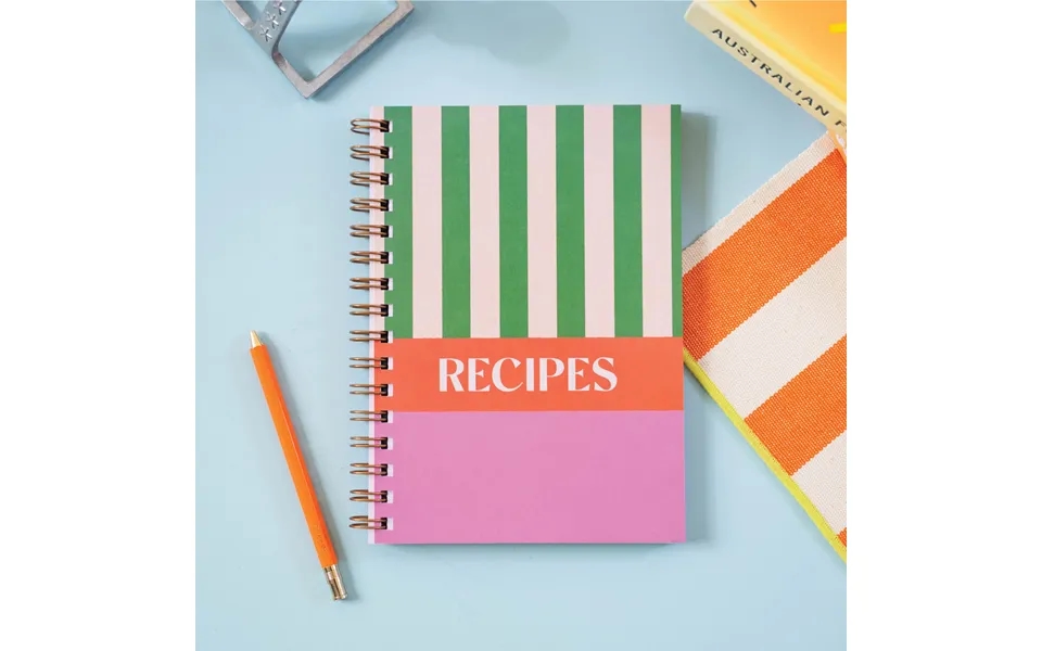 Recipe Book Journal A5 Hardback Cabana Stripe