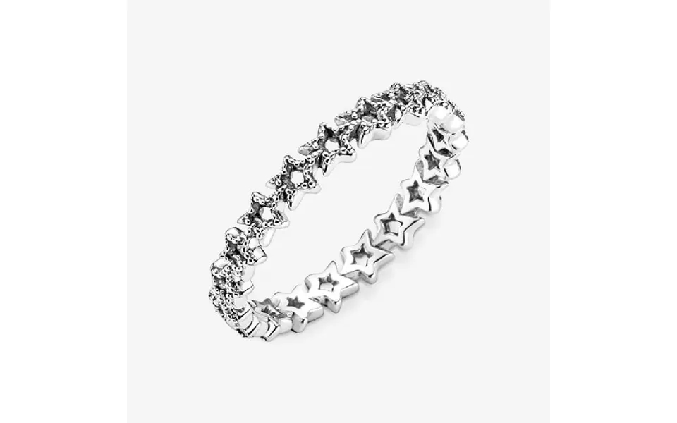 Band Of Asymmetric Stars Ring - Size 58