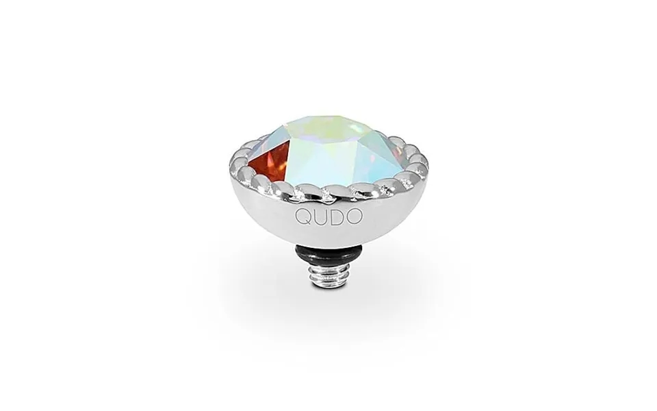 Bocconi Silver And Aurora Boreale Crystal Ring Gem Top - 11mm
