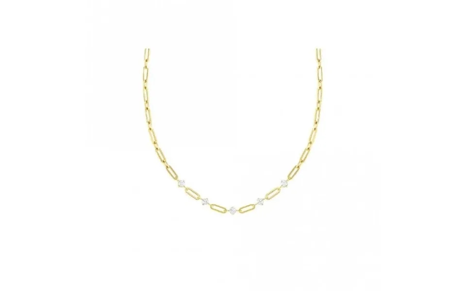 Chains Of Style Necklace In Gold Steel And Cz